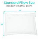 Vive Health Waterbase Pillow, Adjustable Water Base with Foam Layer, 26 × 18 Inches, White