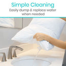 Vive Health Waterbase Pillow, Adjustable Water Base with Foam Layer, 26 × 18 Inches, White