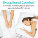 Vive Health Waterbase Pillow, Adjustable Water Base with Foam Layer, 26 × 18 Inches, White