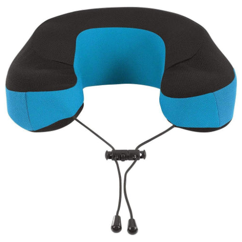 Vive Health Memory Foam Neck Pillow, Washable Cover With Clip, Blue