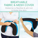 Vive Health Memory Foam Neck Pillow, Washable Cover with Clip, Blue