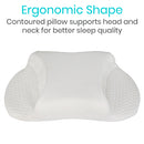 Vive Health CPAP Pillow, Memory Foam with Cutouts, White