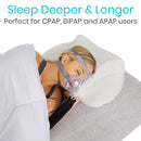 Vive Health CPAP Pillow, Memory Foam with Cutouts, White