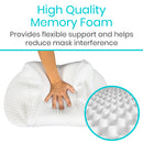 Vive Health CPAP Pillow, Memory Foam with Cutouts, White