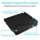 Vive Health Easy Clean Wheelchair Cushion, Large, Gel-Foam Core with Water-Resistant Cover