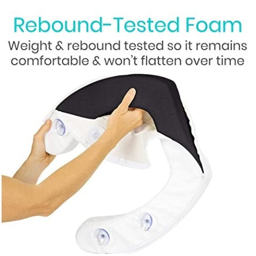 Vive Health Soft Toilet Seat Cushion, Black Foam, 4 Inches