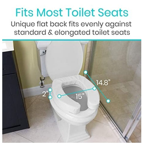Vive Health Soft Toilet Seat Cushion, Black Foam, 4 Inches