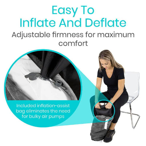 Vive Health Inflatable Bed Wedge for Sleeping and Sitting