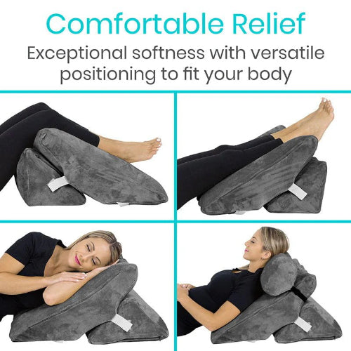 Vive Health Inflatable Bed Wedge for Back Support in Reclined Position, Moovkart
