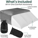 Vive Health Inflatable Leg Rest Pillow, Gray