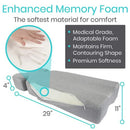 Vive Health Full Knee Pillow for Side Sleepers with Strap for Hip and Spine Support, Gray