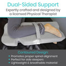 Vive Health Full Knee Pillow for Side Sleepers with Strap for Hip and Spine Support, Gray