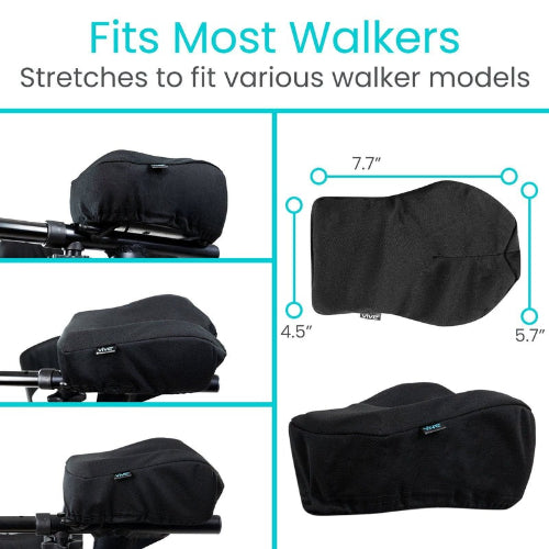 Vive Health Upright Walker Forearm Pads, Black