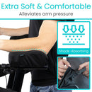 Close-up of Vive Health Upright Walker Pad’s removable, machine-washable cover, Moovkart