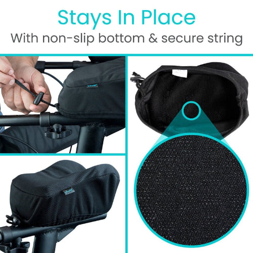 Vive Health Upright Walker Forearm Pads, Black