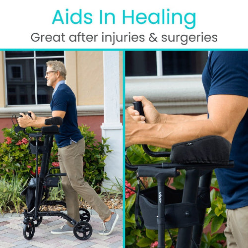 Vive Health Upright Walker Forearm Pads providing comfort and support during walker use, Moovkart