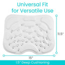 Vive Health orthopedic shower cushion with drainage holes for pressure relief and posture, Moovkart.
