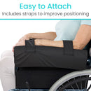 Vive Health Padded Lateral Wheelchair Armrest, Forearm and Elbow Support, Waterproof Cover, Black