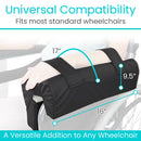 Vive Health Padded Lateral Wheelchair Armrest, Forearm and Elbow Support, Waterproof Cover, Black