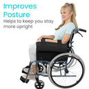 Vive Health Padded Lateral Wheelchair Armrest, Forearm and Elbow Support, Waterproof Cover, Black