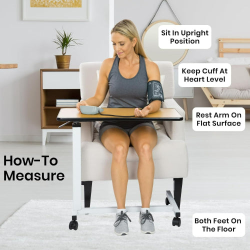 Vive Health Blood Pressure Monitor Accurate, Automatic, Digital Meter, Silver