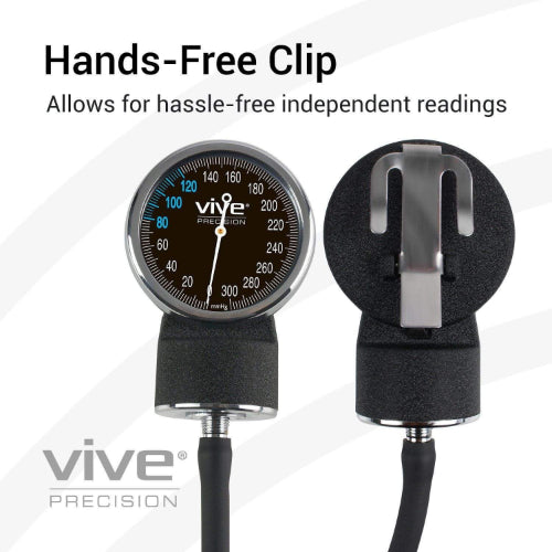 Vive Health Sphygmomanometer with Contrast Dial, Flexible Cuff
