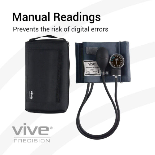 Vive Health Sphygmomanometer with Contrast Dial, Flexible Cuff