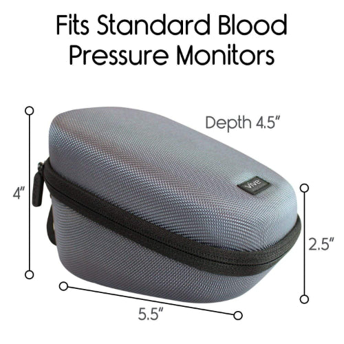 Vive Health Blood Pressure Monitor Case, Hard Eva, Gray