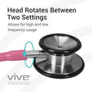 Vive Health Stethoscope with Rotating Dual Head Chestpiece and Soft Eartips for Comfort, Pink