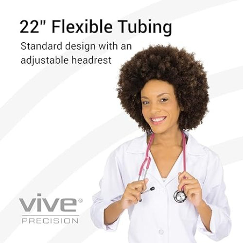 Vive Health Stethoscope, 22 Inches Stainless Steel, Pouch, Pink