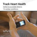 Vive Health ECG Monitor, Portable Cardiac Health Tracker, Smart App Compatibility, Black