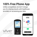 Vive Health ECG Monitor, Portable Cardiac Health Tracker, Smart App Compatibility, Black