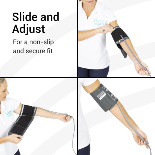 Vive Health Blood Pressure Monitor Replacement Cuff, Extra Large, Gray