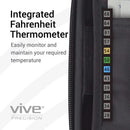 Vive Health Insulin Travel Case, Hard Shell EVA, Gray with 2 Ice Packs and Thermometer