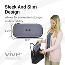 Vive Health Insulin Travel Case, Hard Shell EVA, Gray with 2 Ice Packs and Thermometer