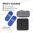 Vive Health Insulin Travel Case, Hard Shell EVA, Gray with 2 Ice Packs and Thermometer