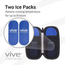 Vive Health Insulin Travel Case, Hard Shell EVA, Gray with 2 Ice Packs and Thermometer