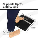 Vive Health Smart Body Fat Scale, Tempered Glass, Black, App-Connected with BMI & BMR Tracking