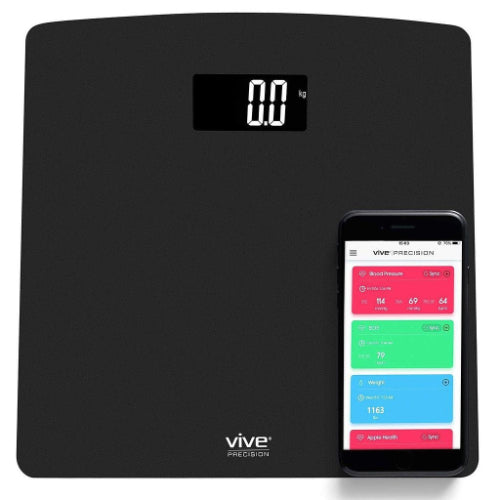 Vive Health Digital Scale Compatible With Smart Devices, Black