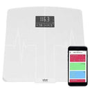 Vive Health Digital Scale, White, Tempered Glass, LED Display and Smart App Compatible