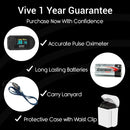 Vive Health Smart Pulse Oximeter, Fingertip Monitor and Bluetooth App Compatible, Black