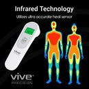 Vive Health Infrared Thermometer, Non-Contact Forehead Reader with Digital Fever Display