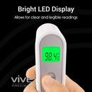 Vive Health Infrared Thermometer, Non-Contact Forehead Reader with Digital Fever Display