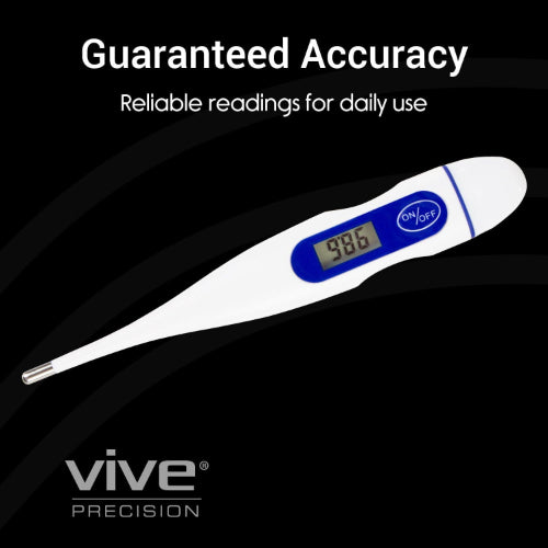 Vive Health Digital Thermometer, One-Touch Oral, Rectal, Axillary, With Case