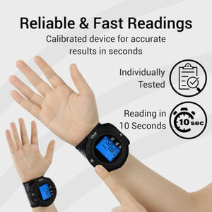 Vive Health Wrist Blood Pressure Monitor BT-V Black, Smart Phone Compatible with Carry Case Hover