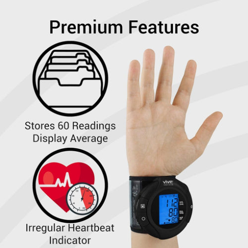 Vive Health Wrist Blood Pressure Monitor Model, BT-V