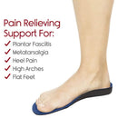 Vive Health Orthotic Insoles, Full Length Arch and Heel Support, X-Small, Cushioned for Pain Relief