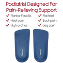 Vive Health Envelop 3/4 Orthotic Insoles, Medium, Antimicrobial Foam and Arch Support, Pair