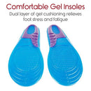Vive Health Envelop Gel Insoles, Full-Length, Men's, Antimicrobial and Shock Absorbing Support