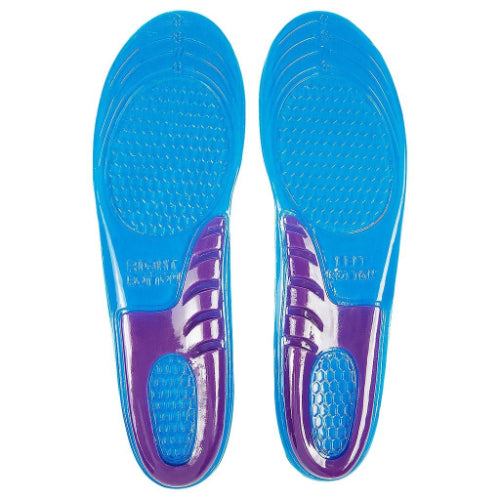 Vive Health Full Length Gel Insoles, Men's: 8-13 Inches